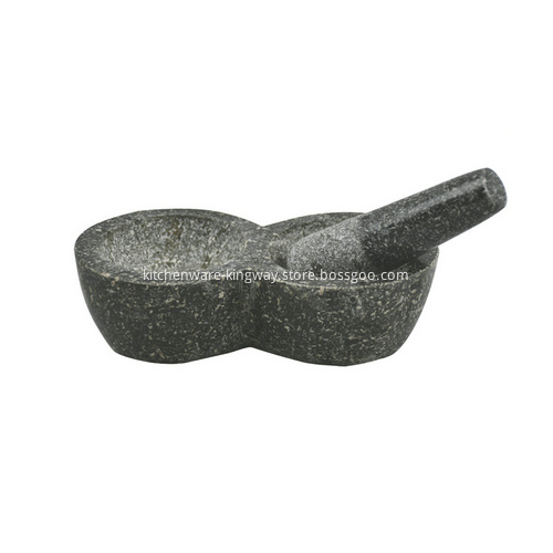 Granite Mortar and pestle with two bowl